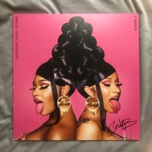 Signed “ WAP “ by Cardi b Megan thee Stallion pink Vinyl GUC